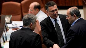 גדעון סער ויאיר לפיד, צילום: מרים אלסטר פלאש 90